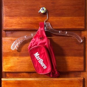 Red Marlboro Sling Bag with Buckle